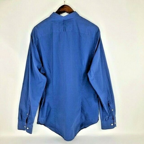 Banana Republic mens shirt long sleeve button up tailored‎ slim fit blue size XL - Picture 2 of 7